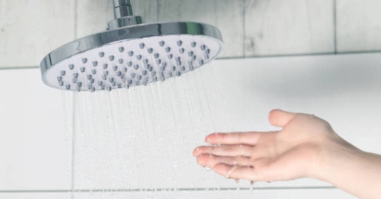 Water temperature check by hand